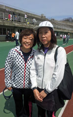 増田明美さんと一緒で緊張して顔がひきつっている私(笑) 増田明美さんと私