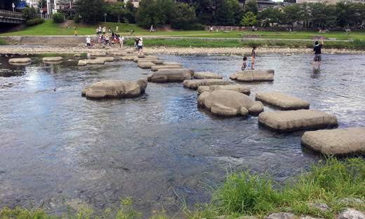鴨川の飛び石 鴨川の飛び石
