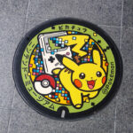 ニンテンドーミュージアムのポケモンマンホール蓋